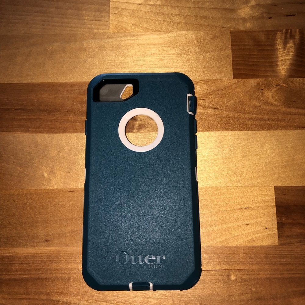Navy blue/ teal otter box iPhone case